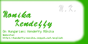 monika kendeffy business card