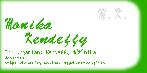 monika kendeffy business card